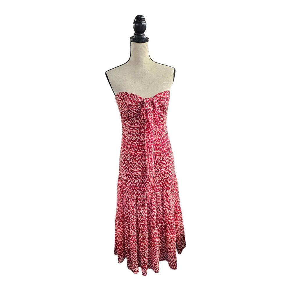 Evan Picone Womens Chiffon Tiered Halter Babydoll Dress Sweatheart Fairy - Picture 2 of 9